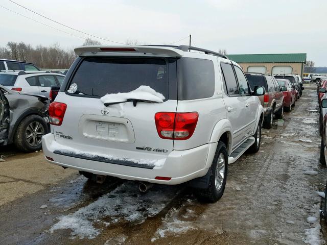 5TDBT48A36S269233 - 2006 TOYOTA SEQUOIA LI WHITE photo 4