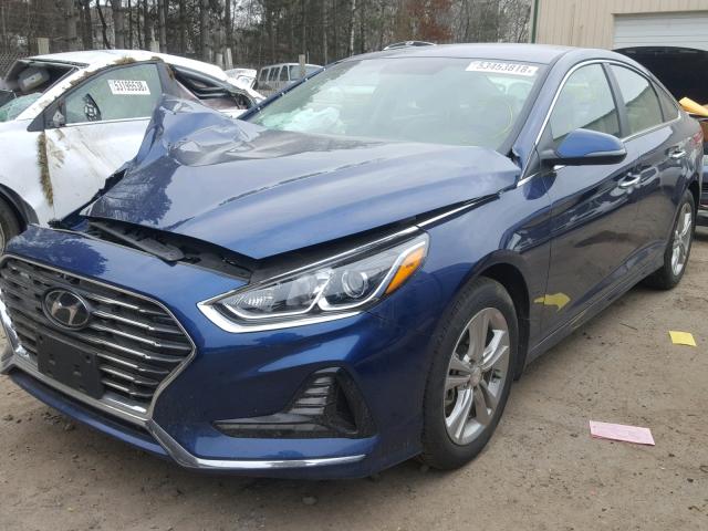 5NPE34AF1JH650838 - 2018 HYUNDAI SONATA SPO BLUE photo 2