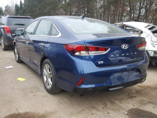 5NPE34AF1JH650838 - 2018 HYUNDAI SONATA SPO BLUE photo 3