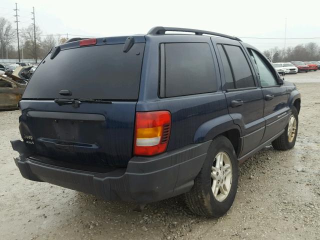 1J4GW48S34C153562 - 2004 JEEP GRAND CHER BLUE photo 4