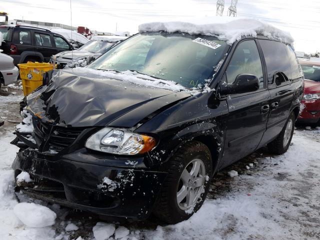 1D4GP45R97B161232 - 2007 DODGE CARAVAN SX BLACK photo 2