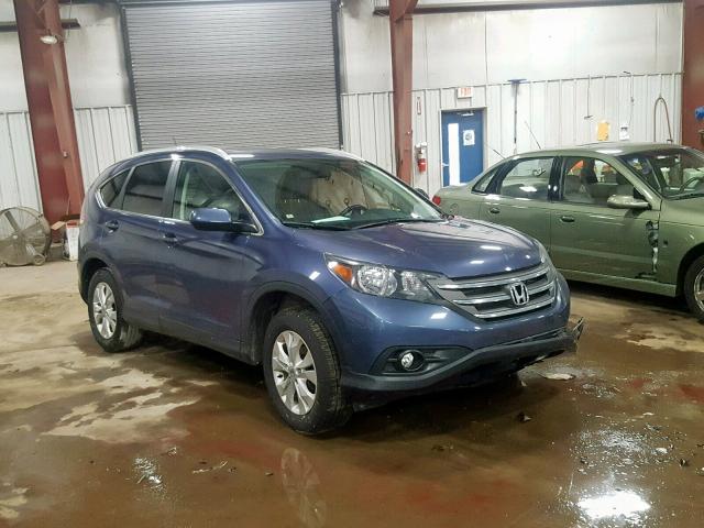 2HKRM4H77EH690716 - 2014 HONDA CR-V EXL BLUE photo 1