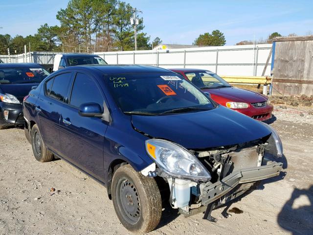 3N1CN7AP3EL807449 - 2014 NISSAN VERSA SV BLUE photo 1