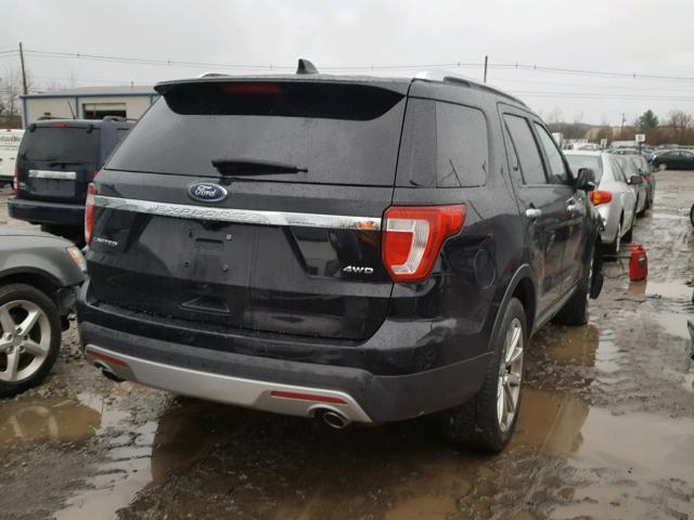 1FM5K8F8XGGA10446 - 2016 FORD EXPLORER L BLACK photo 4