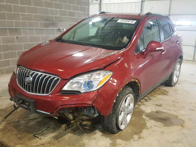 KL4CJCSB4FB235017 - 2015 BUICK ENCORE RED photo 2