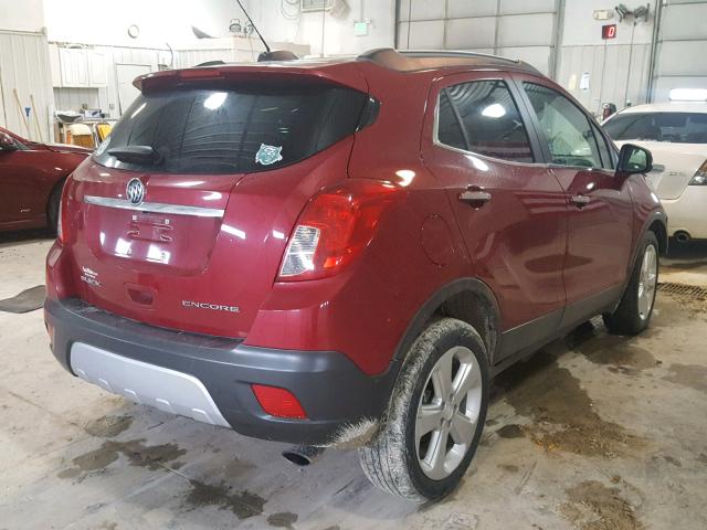 KL4CJCSB4FB235017 - 2015 BUICK ENCORE RED photo 4