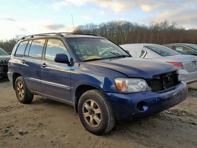 JTEEP21A440023139 - 2004 TOYOTA HIGHLANDER BLUE photo 1