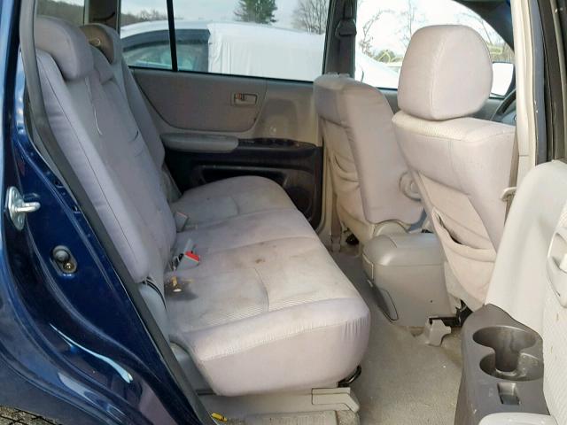 JTEEP21A440023139 - 2004 TOYOTA HIGHLANDER BLUE photo 6