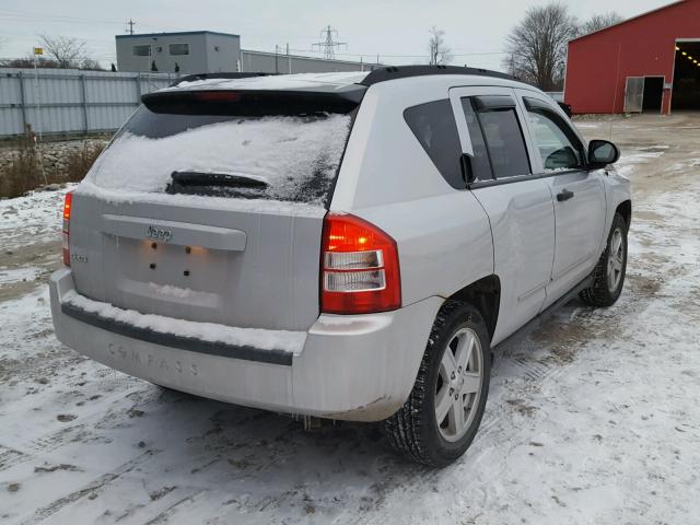 1J8FF47W88D565779 - 2008 JEEP COMPASS SP SILVER photo 4