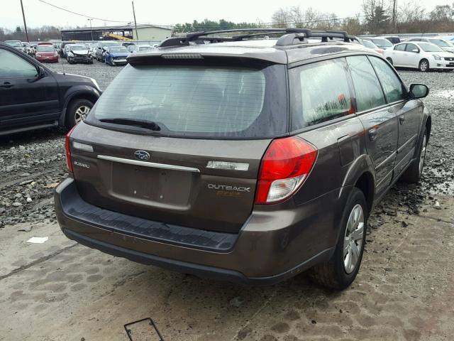 4S4BP60C996336608 - 2009 SUBARU OUTBACK BROWN photo 4