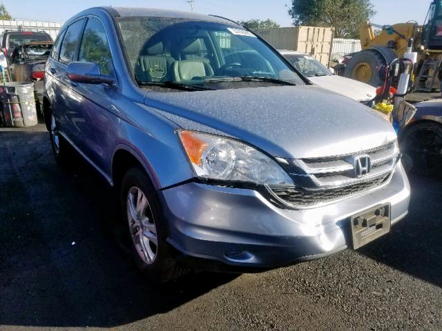 JHLRE3H78AC004506 - 2010 HONDA CR-V EXL BLUE photo 1