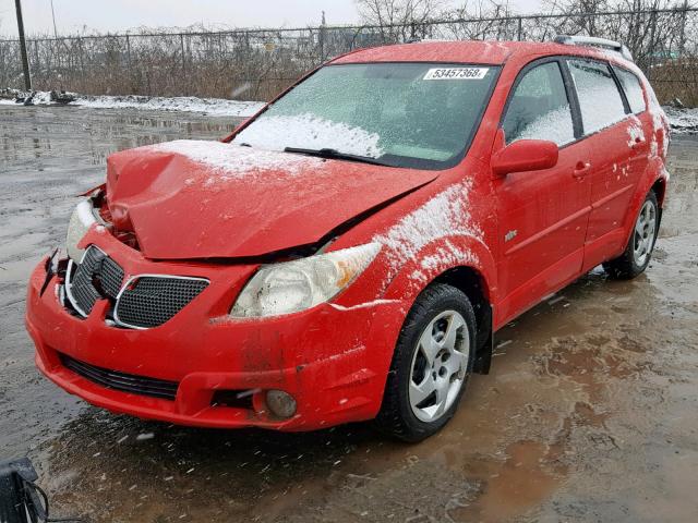 5Y2SL63845Z420027 - 2005 PONTIAC VIBE RED photo 2