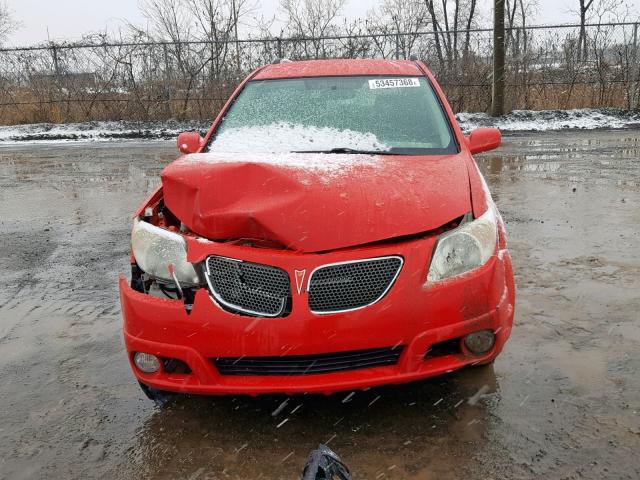 5Y2SL63845Z420027 - 2005 PONTIAC VIBE RED photo 9