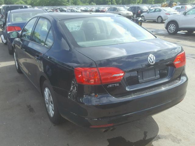 3VW1K7AJ8DM265683 - 2013 VOLKSWAGEN JETTA BASE 黑色 照片 3