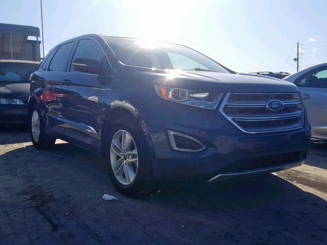 2FMPK4J84GBC34196 - 2016 FORD EDGE SEL BLUE photo 1