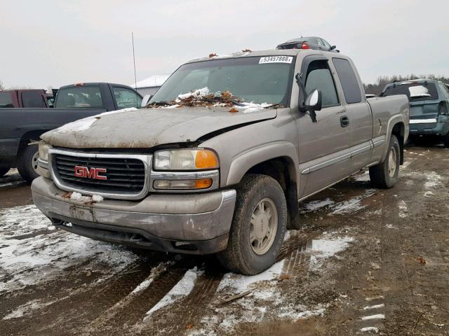 1GTEK19T41E125025 - 2001 GMC NEW SIERRA TAN photo 2