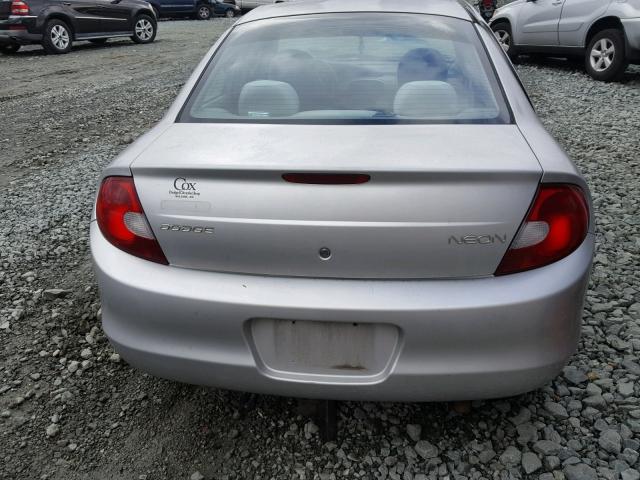 1B3ES46C21D101738 - 2001 DODGE NEON SE SILVER photo 10