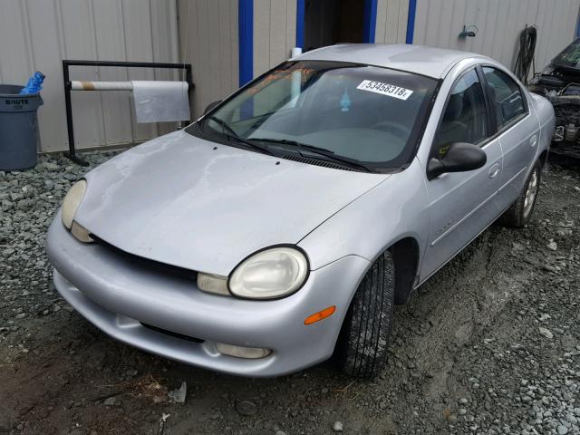 1B3ES46C21D101738 - 2001 DODGE NEON SE SILVER photo 2