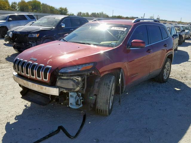 1C4PJLCB6GW355787 - 2016 JEEP CHEROKEE L RED photo 2