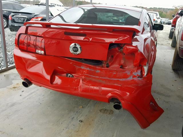 1ZVHT82H895109587 - 2009 FORD MUSTANG GT RED photo 9