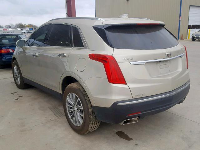 1GYKNBRS6HZ140484 - 2017 CADILLAC XT5 LUXURY BEIGE photo 3