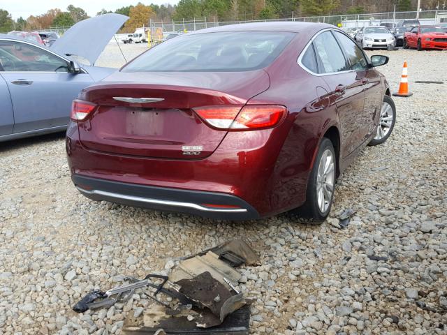 1C3CCCABXGN143142 - 2016 CHRYSLER 200 LIMITE RED photo 4