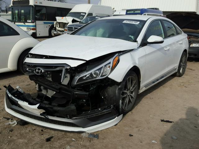 5NPE34AB0HH464165 - 2017 HYUNDAI SONATA SPO WHITE photo 2