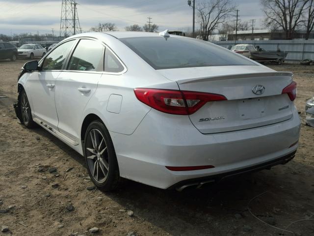 5NPE34AB0HH464165 - 2017 HYUNDAI SONATA SPO WHITE photo 3