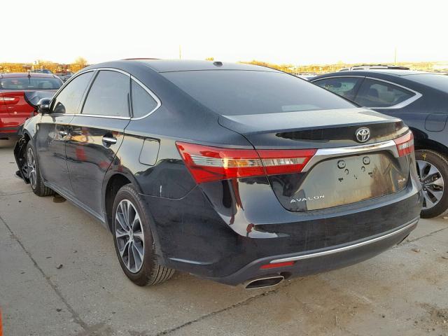 4T1BK1EB8JU273616 - 2018 TOYOTA AVALON XLE BLACK photo 3