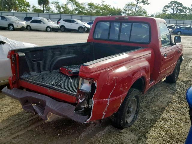 1FTCR10A0VPB13205 - 1997 FORD RANGER RED photo 4