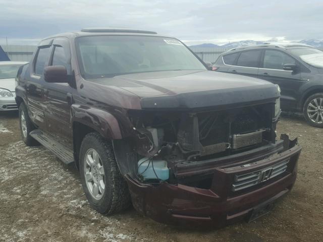 2HJYK165X7H518947 - 2007 HONDA RIDGELINE MAROON photo 1