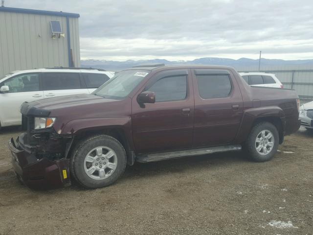 2HJYK165X7H518947 - 2007 HONDA RIDGELINE MAROON photo 9