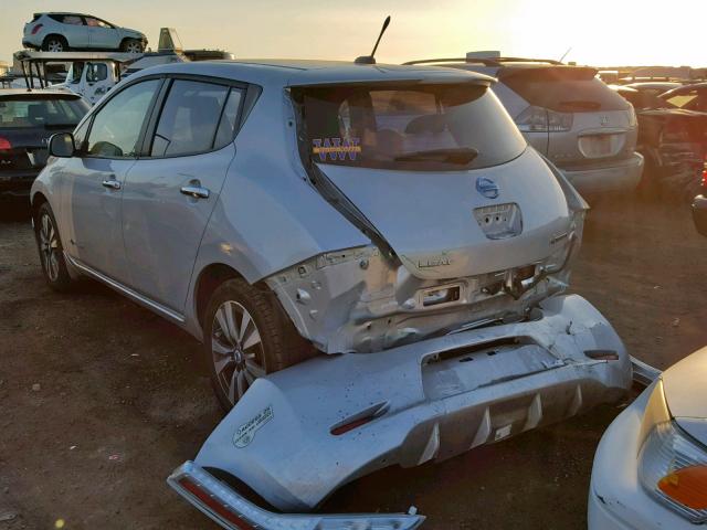 1N4AZ0CP4EC333946 - 2014 NISSAN LEAF S SILVER photo 3