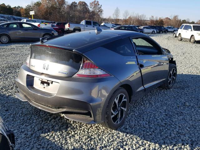 JHMZF1D40GS001333 - 2016 HONDA CR-Z GRAY photo 4