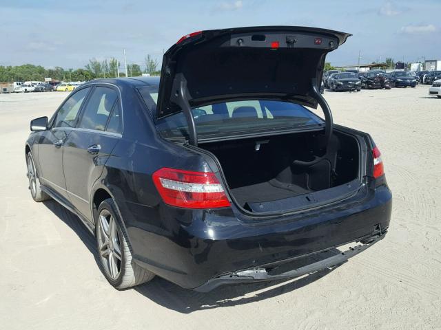 WDDHF7CB1BA265813 - 2011 MERCEDES-BENZ E 550 BLACK photo 3