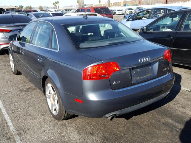 WAUAF78E07A173580 - 2007 AUDI A4 2 GRAY photo 3