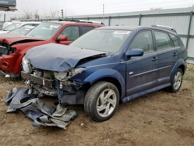 5Y2SL65808Z416252 - 2008 PONTIAC VIBE BLUE photo 2