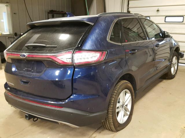 2FMPK4J91GBC62384 - 2016 FORD EDGE SEL BLUE photo 4