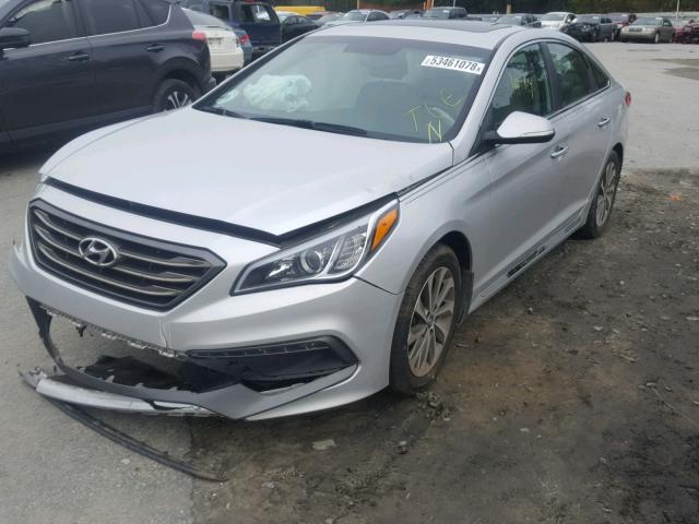 5NPE34AF8GH415667 - 2016 HYUNDAI SONATA SPO SILVER photo 2