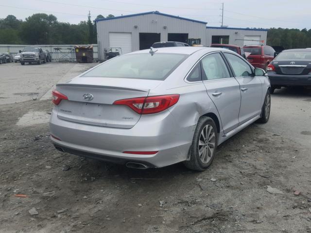 5NPE34AF8GH415667 - 2016 HYUNDAI SONATA SPO SILVER photo 4