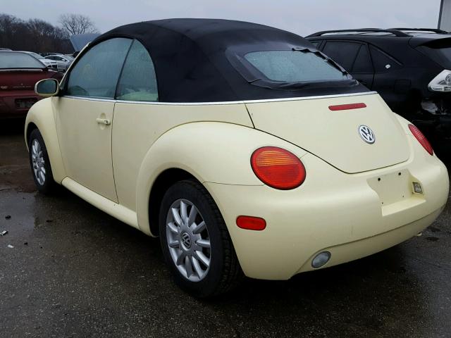 3VWCM31Y25M358001 - 2005 VOLKSWAGEN NEW BEETLE YELLOW photo 3