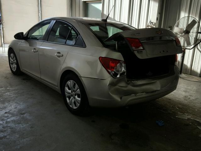 1G1PA5SH1D7158283 - 2013 CHEVROLET CRUZE LS GOLD photo 3