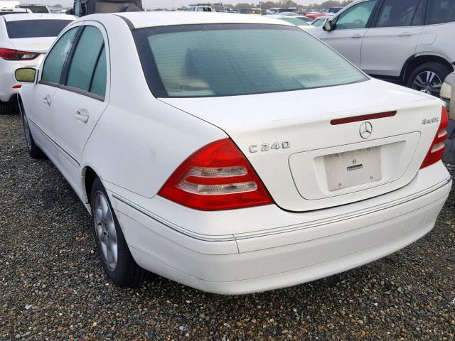 WDBRF81J33F441231 - 2003 MERCEDES-BENZ C 240 4MAT WHITE photo 3