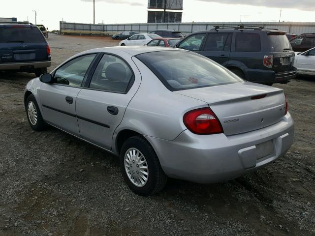 1B3ES26C54D605872 - 2004 DODGE NEON BASE SILVER photo 3