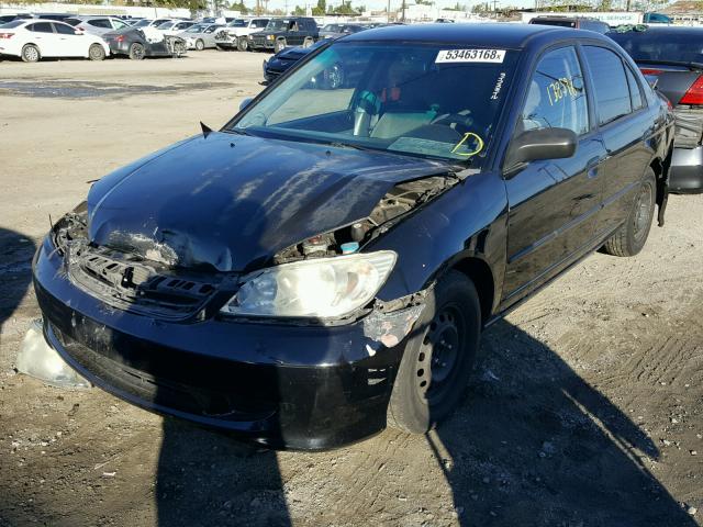 2HGES16355H625134 - 2005 HONDA CIVIC DX V BLACK photo 2