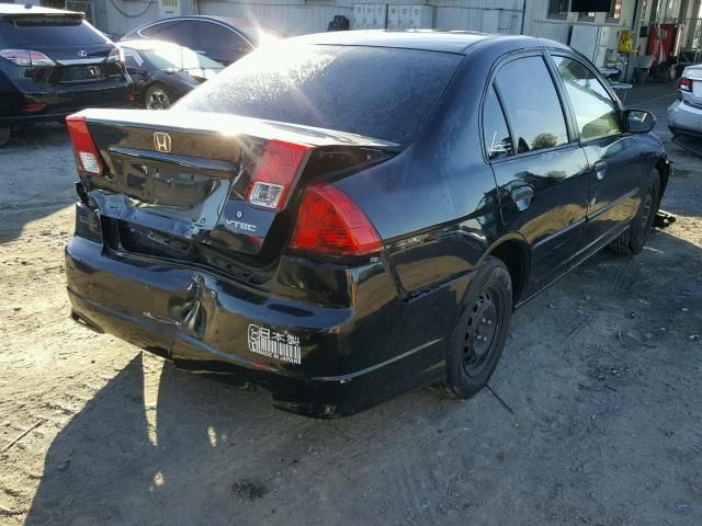 2HGES16355H625134 - 2005 HONDA CIVIC DX V BLACK photo 4