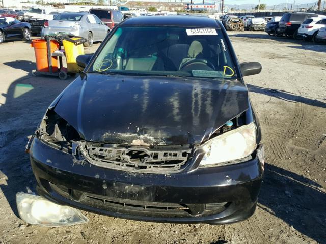 2HGES16355H625134 - 2005 HONDA CIVIC DX V BLACK photo 9