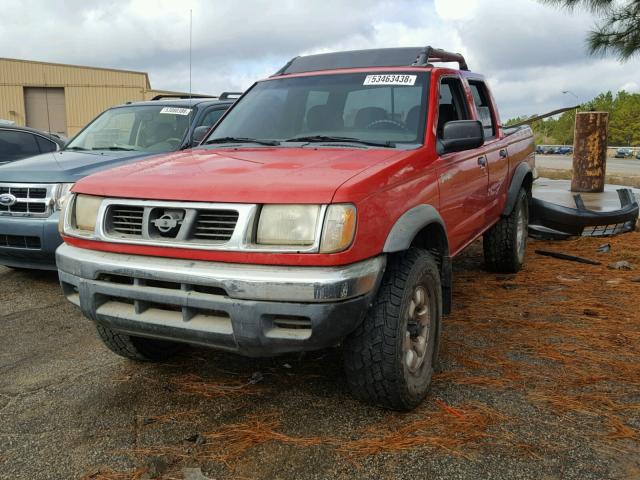 1N6ED27Y1YC397923 - 2000 NISSAN FRONTIER C RED photo 2