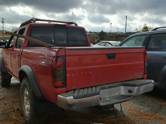 1N6ED27Y1YC397923 - 2000 NISSAN FRONTIER C RED photo 3