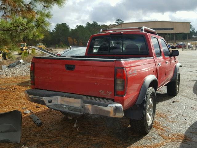 1N6ED27Y1YC397923 - 2000 NISSAN FRONTIER C RED photo 4